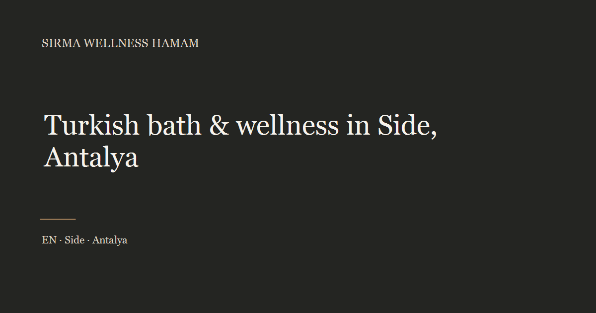 Discover the classic hammam ritual